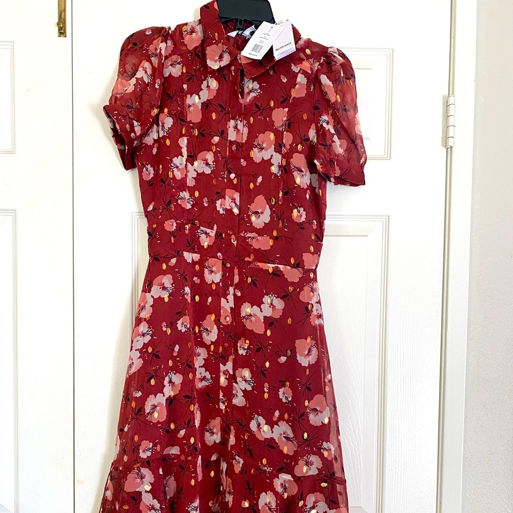 Walter Baker floral asymmetrical dress. New with tags